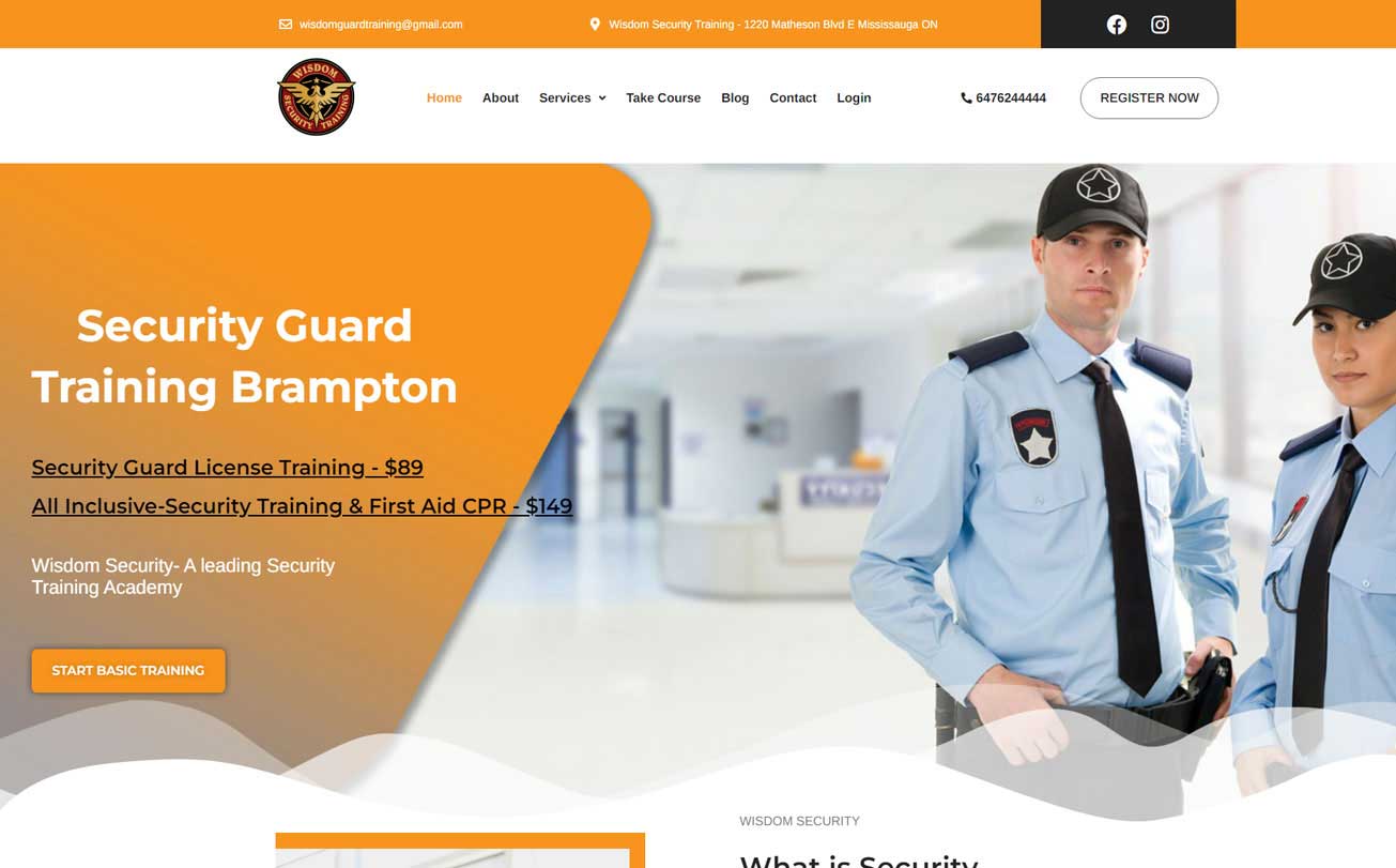 Wisdom Forklift Training website project