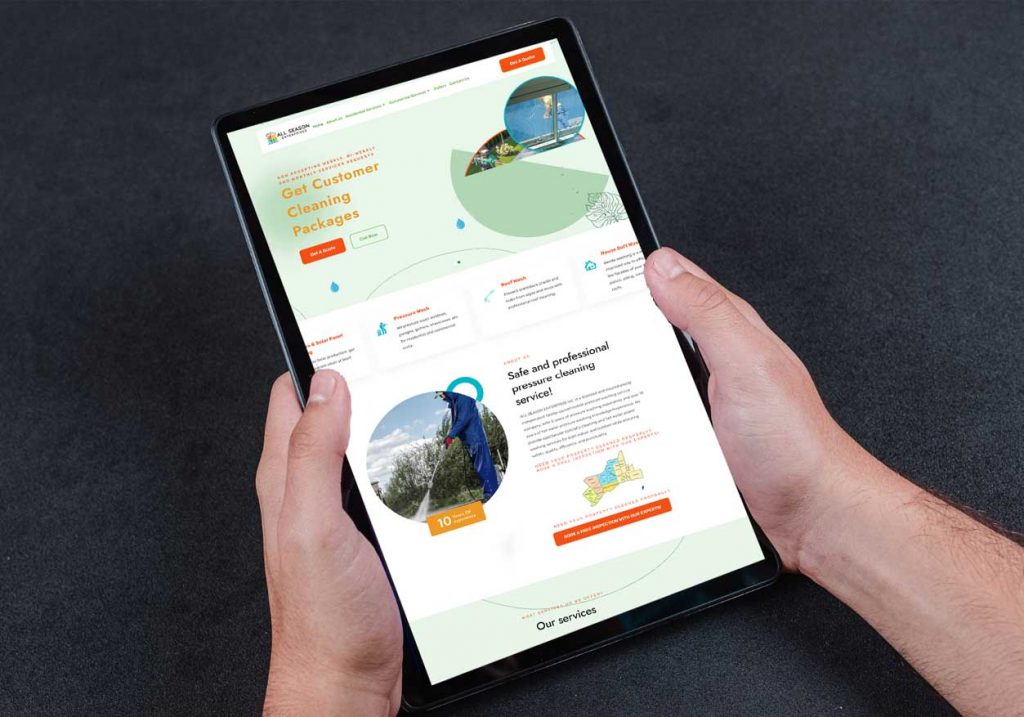 Tablet view of All Season Enterprise