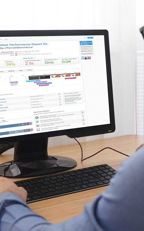 GTmetrix performance report for Search Engine Optimization