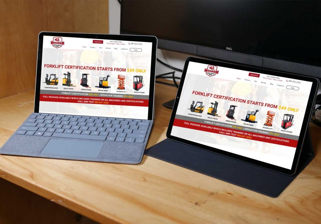 Responsive Forklift Training Website