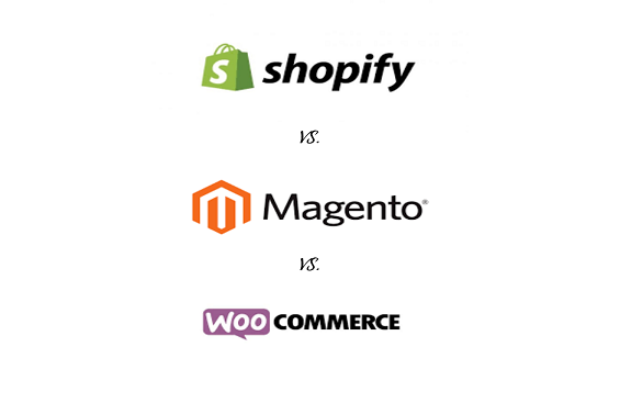 Shopify, Mangento and woocommerce