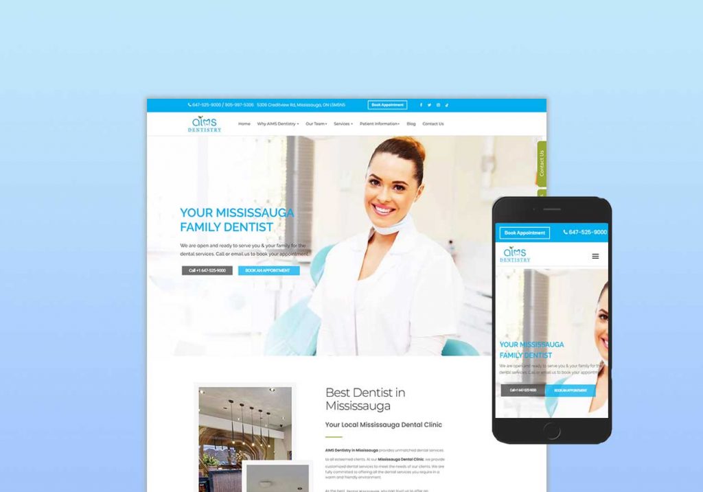 Mobile view of Aims dentistry