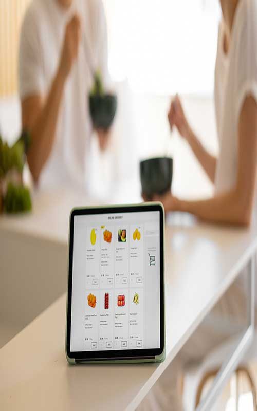 Ecommerce website view on Mobile device