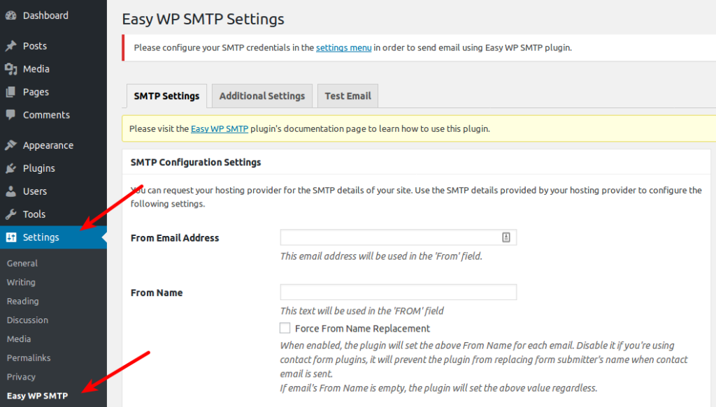Easy Wp SMTP settings