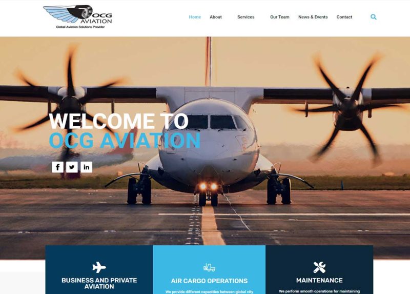 OCG Aviation website