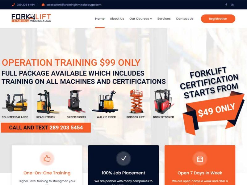 Forklift Training Mississauga home page