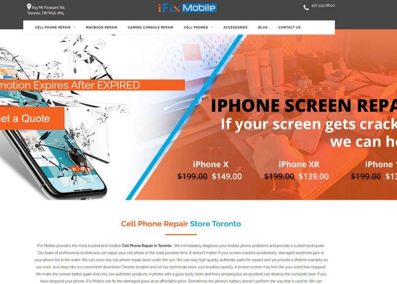 ifix mobile home page