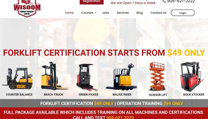 wisdom forklift training home page